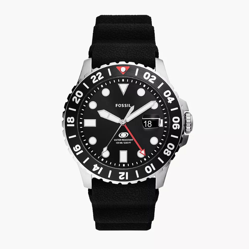 Fossil Blue GMT Silicone  Men's Watch